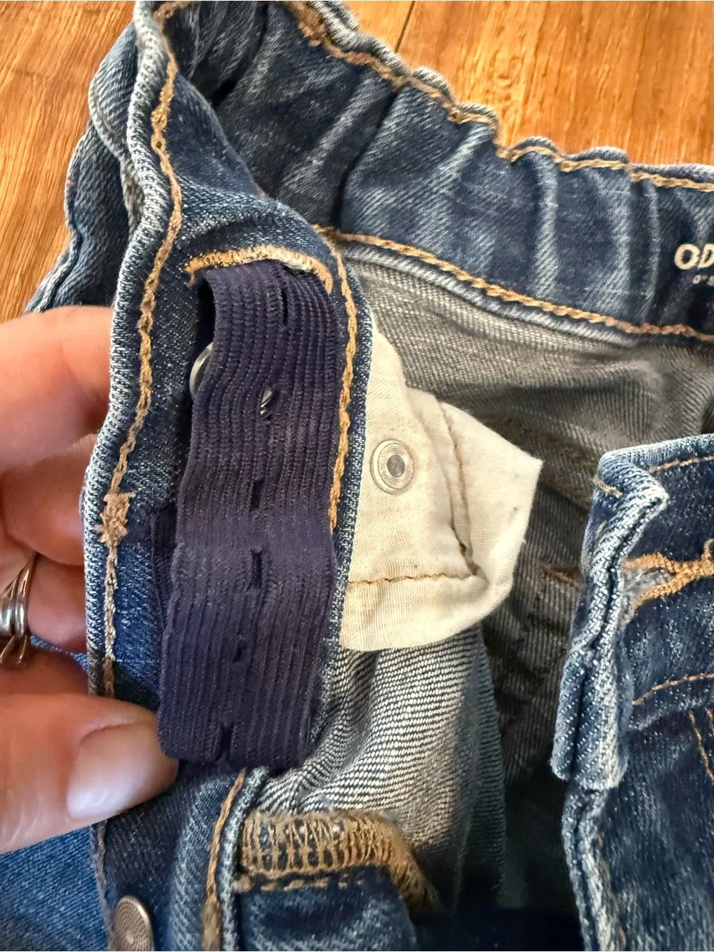 Old Navy Girls Blue Slim Straight Jeans Adjustable Waist Size 12